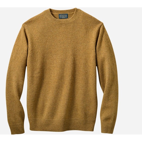 Pendleton Other - Pendleton Mens Washable Wool Crewneck Sweater Mustard Yellow Ochre Size M